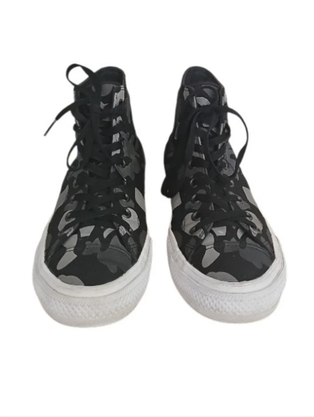 Converse Chuck Taylor II Camo High Top Sneakers Men 10.5 Black Gray Camo Shoes - Picture 3 of 15